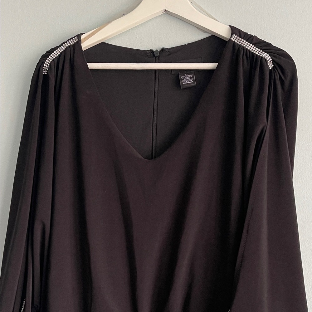 MSK Elegant Black Jumpsuit with Silver Detailing